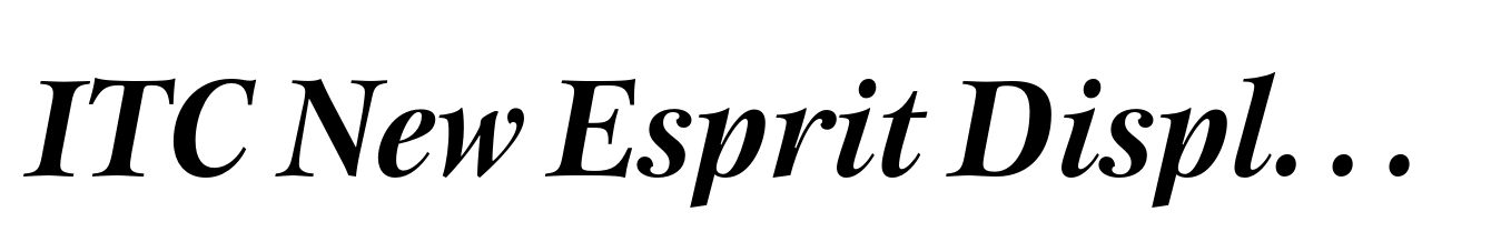 ITC New Esprit Display Bold Italic